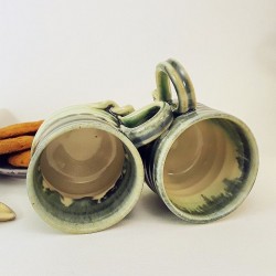 Stoneware espresso cup, inside view
