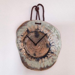 Stoneware wall clock rg002 hanging on the wall 2