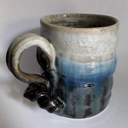 Stoneware mug, medium-sized cup, left view