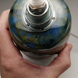 Translucent porcelain pendant lamp, glaze detail