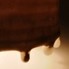Lámpara colgante de porcelana translúcida, detalle del esmalte