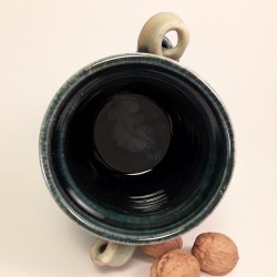 中型炻器花瓶，壺，瓶，罐，内部侧视图