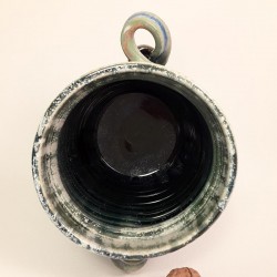 Stoneware vase or medium canister, interior view