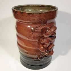 Stoneware vase or medium canister, right view