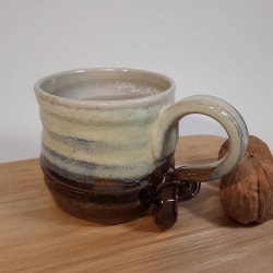 Stoneware espresso cup, right view