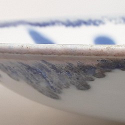 Wide porcelain bowl, edge detail