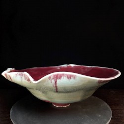 Wide porcelain bowl, front view