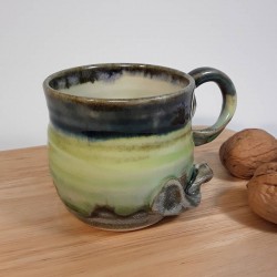 Stoneware espresso cup, left view